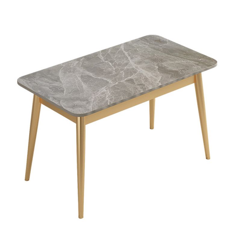 Rectangle 4 Legs Dining Table Modern Stone Table for Kitchen
