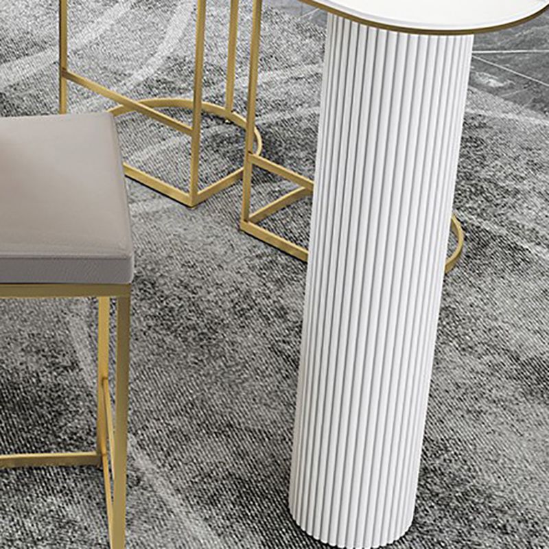 41.3-inch Stone Top Table Modern Style Bistro Pub Table for Living Room