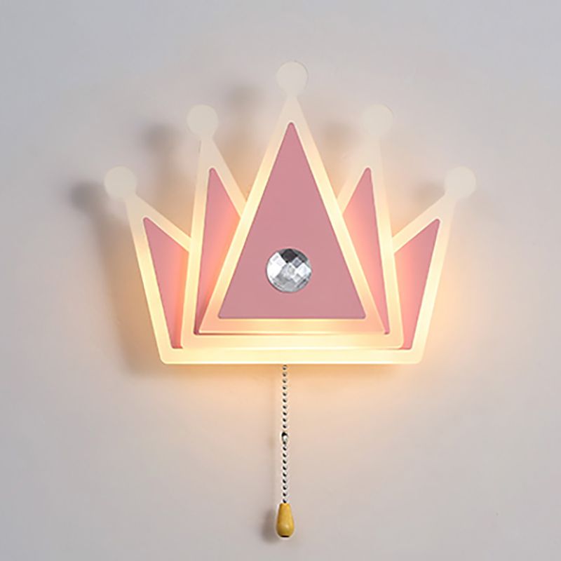 Stile per bambini a forma unica muro di metallo 1 luce da parete leggera luce