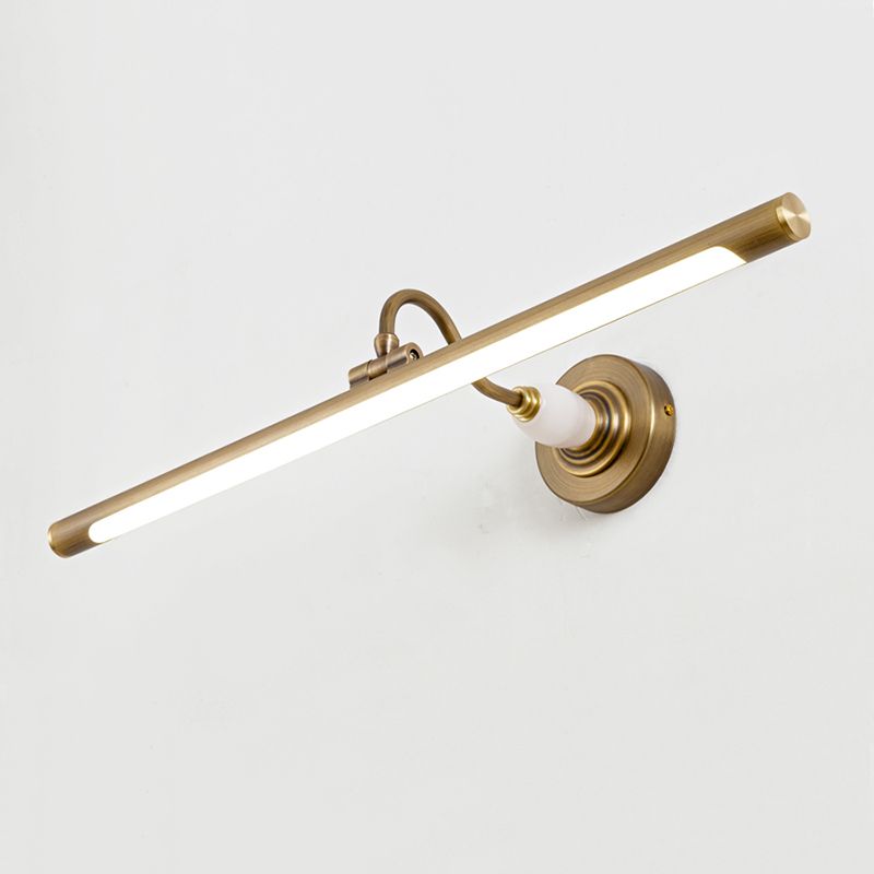 Mid secolo moderno moderno cilindrico a parete vanità luci rame 1 monte a parete leggera lampada in oro in oro
