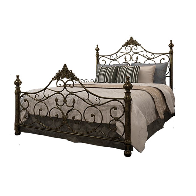 Industrial Antique Metal Bed Frame Wire-Grid Low Profile Open-Frame Bed