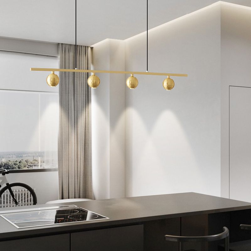 Modern Island Lamp LED Island Hanging Lamp with Metal Shade for Dining Room