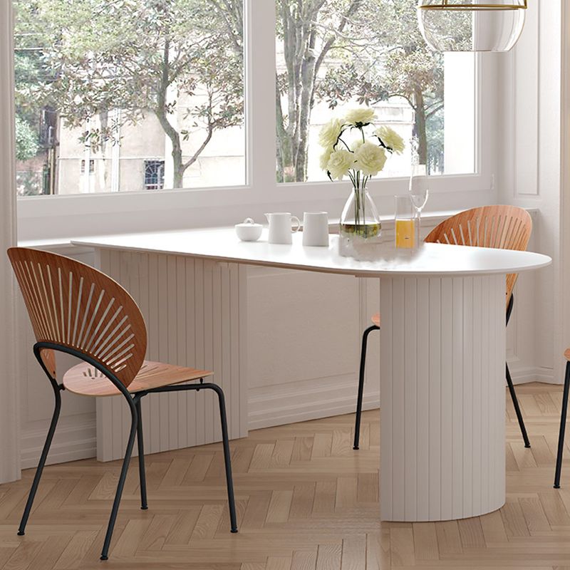 Massivholz moderne Freiform Esstisch Marmor Tisch für Esszimmer und Küche