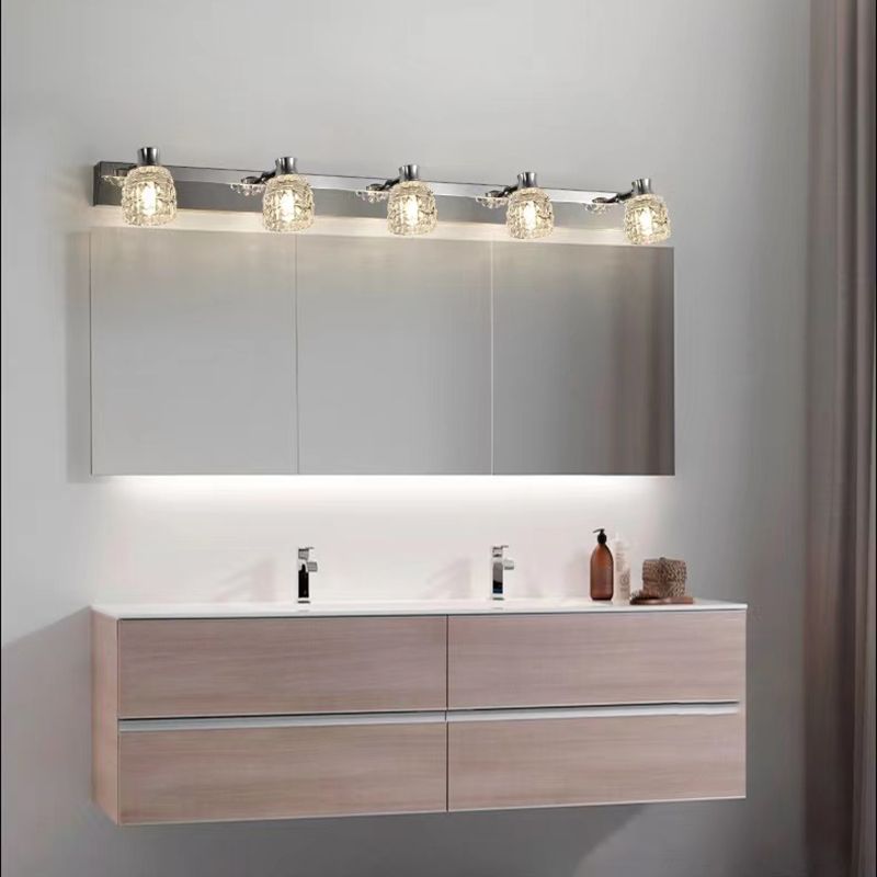Crystal Wall Sconce Lighting Simple Style Wall Mounted Lighting for Bathroom