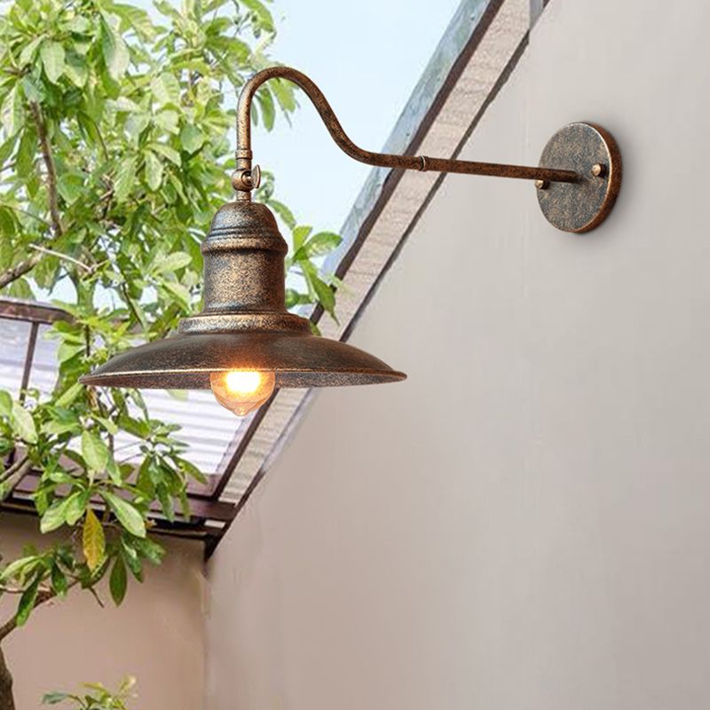 Industrial Cone Wall Light Fixture Metal 1 Light Wall Sconce
