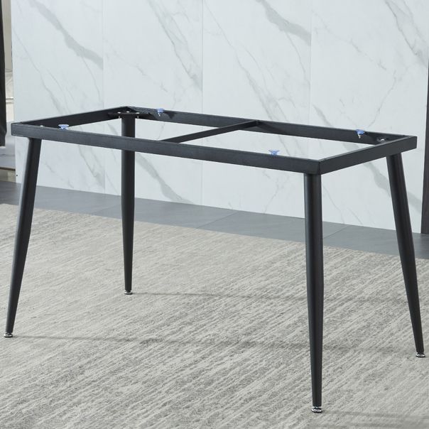 Rectangle Sintered Stone Dining Table Industrial Style 4 Legs Table for Home