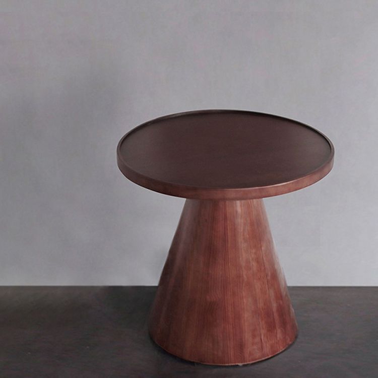 Scandinavian Solid Wood Round Pedestal Living Room Side End Table