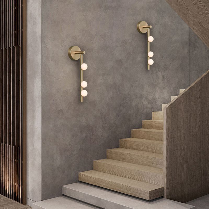 Nordic Style Vanity Light Globe Shape Glass Vanity Lamp for Shower Room