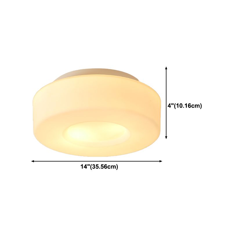 Simple Ceiling Light American Ceiling Mount Light with Glass Shade for Bedroom