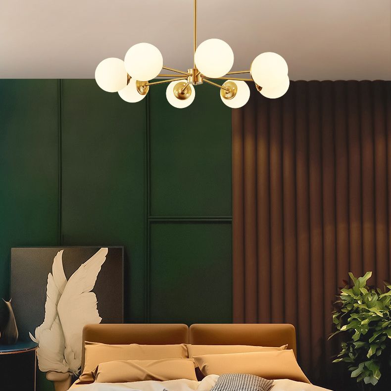 Balls Chandelier Light Fixture Simplicity-Style Glass Pendant Lighting Fixture for Bedroom