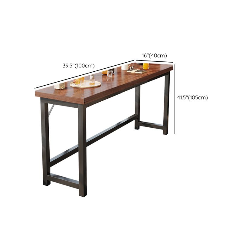 Industrial Indoor Bar Dining Table Metal and Wood Bar Wine Table