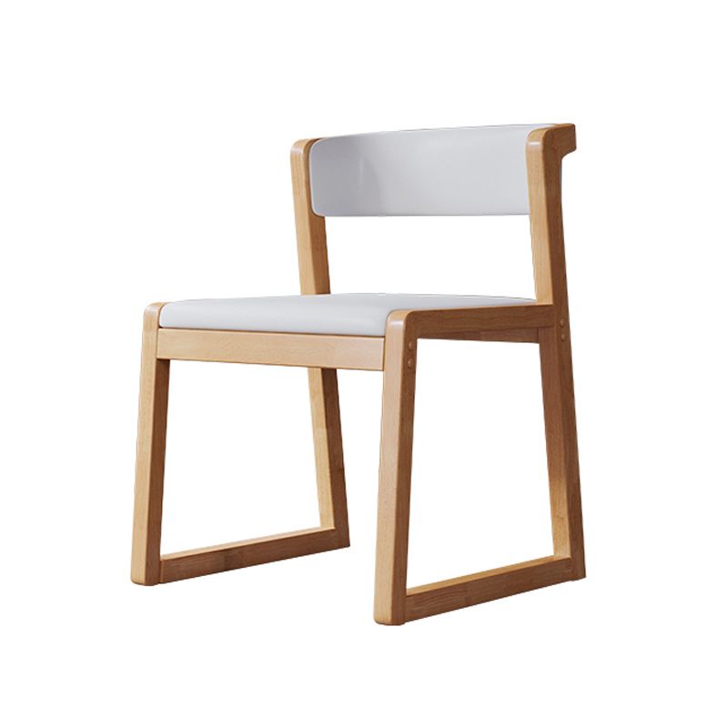 Wood Modern Dining Side Chair with Color Cushion Open Back Dining Side Chair for Kitchen