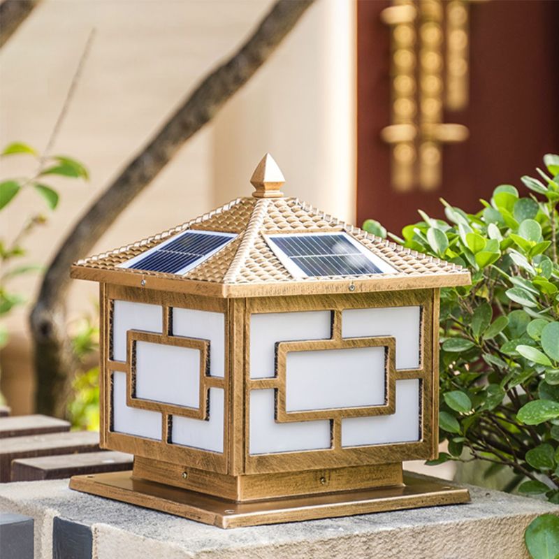 Modern LED Pillar Light Creative Solar Lighting Fixture for Garden
