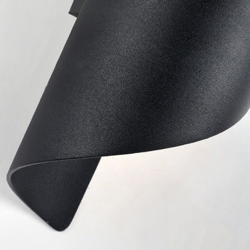 2-Lights Sconce Lights Modern Style Wrapped Aluminum Wall Lamps in Black and White