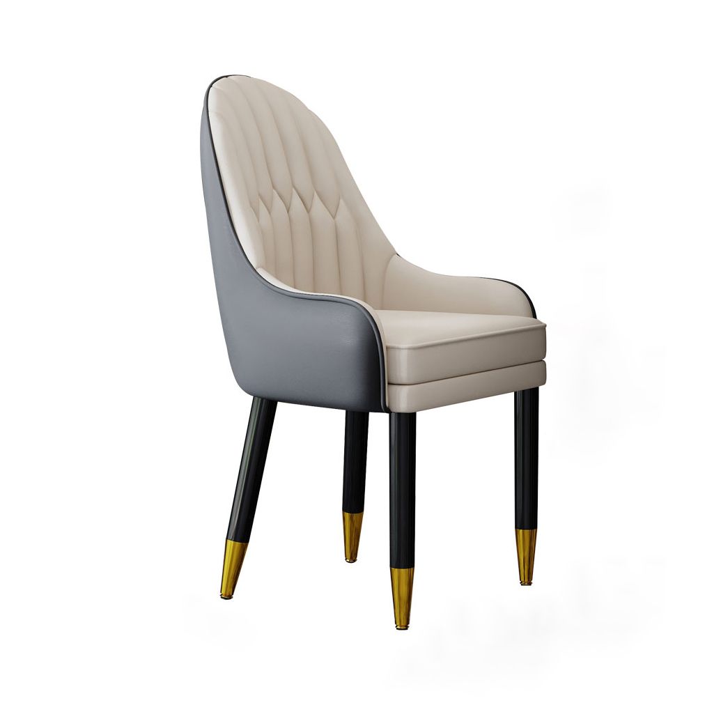 Silla escandinava para el hogar, sillón tapizado con respaldo Parsons, silla de comedor de madera