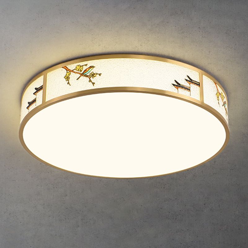 Modern Ceiling Lamp Geometric LED Flush Mount Light Fixture with Acrylic Shade