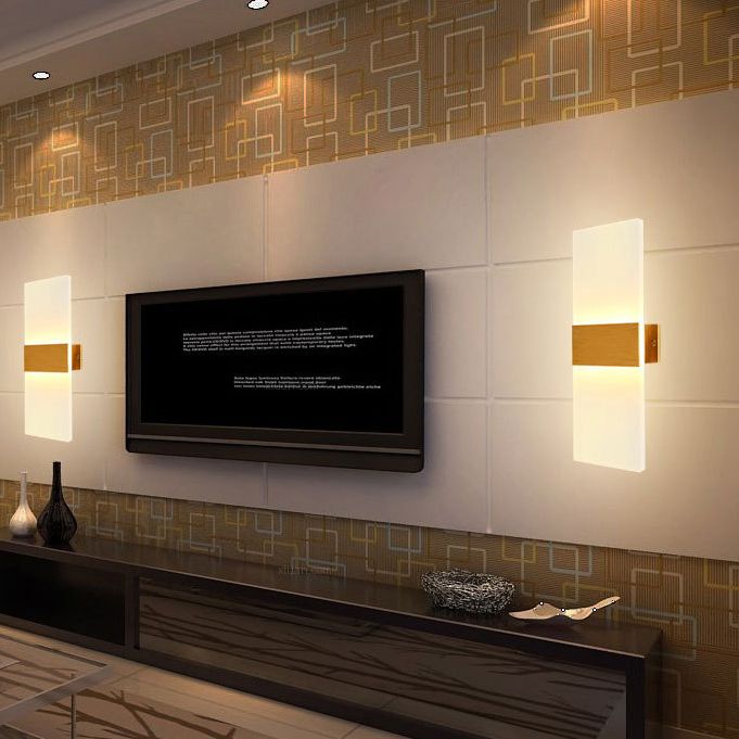Contemporary Geometric Wall Mounted Lights Acrylic Flush Mount Wall Sconce for Bedside