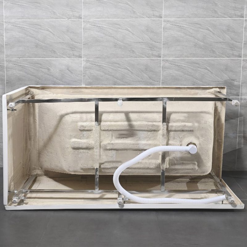 Freestanding Acrylic Bathtub Modern Stand Alone Soaking Tub with  Pop-up Drain