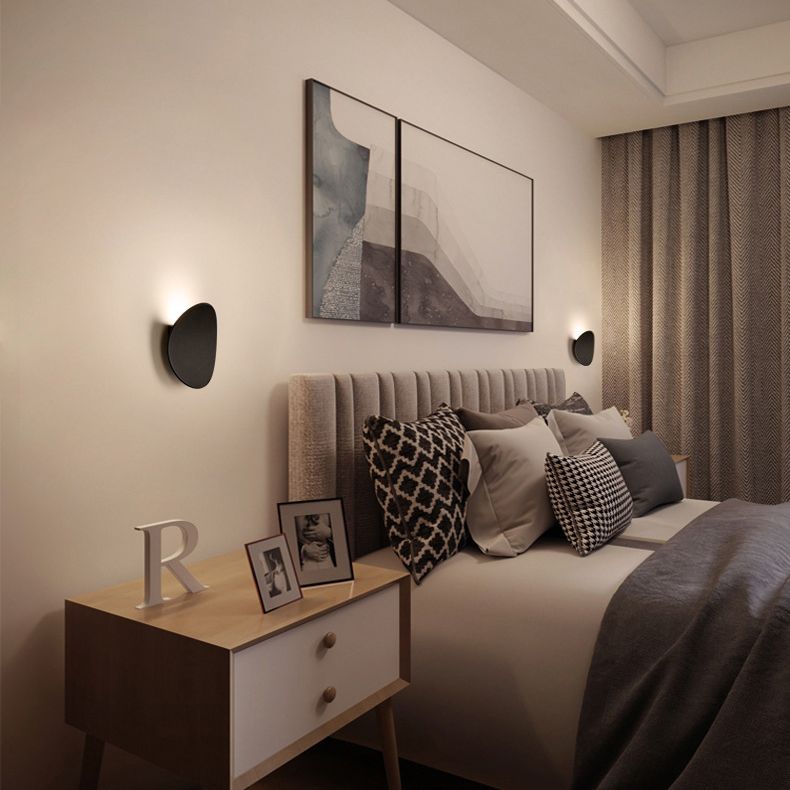 Moderner Kreis LED -Wandlampe Metall 1 Licht Wandbeleuchtung