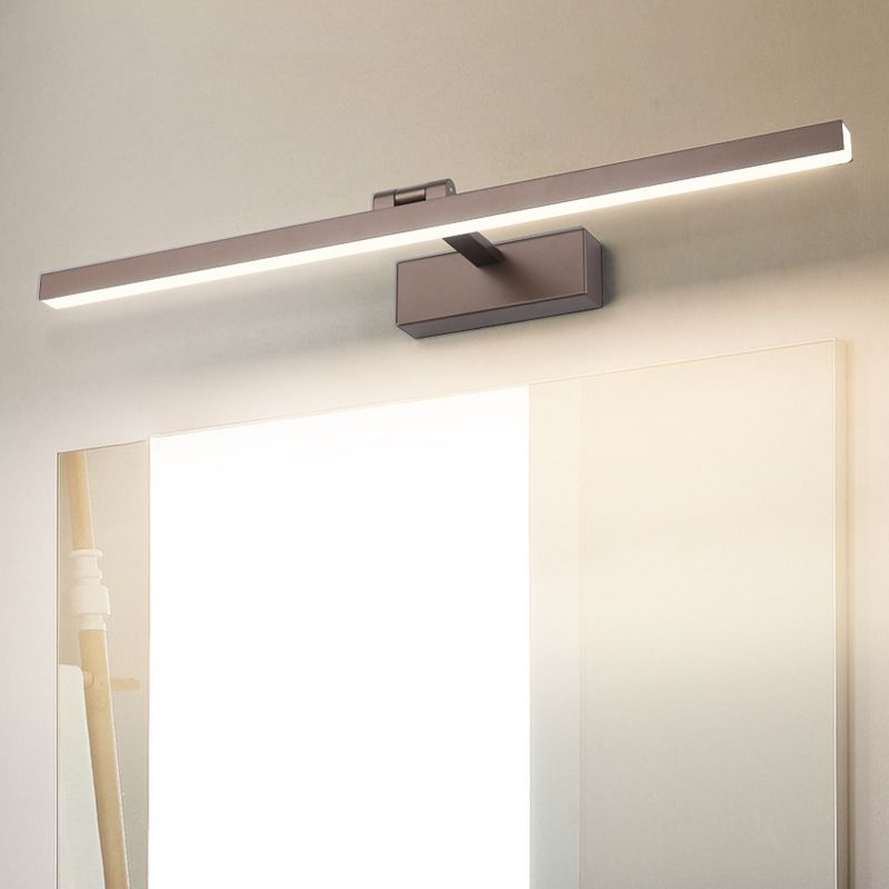 Metal Linear Shape Mirror Wall Light Modern Style 1 Light Mirror Wall Mounted Light