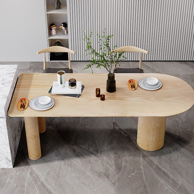 Mesa de madera de pino de forma gratuita para la mesa interior moderna del restaurante con 3 patas