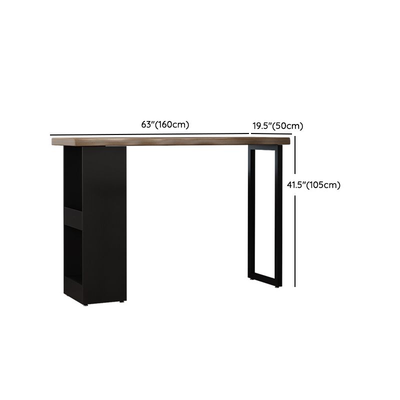Industrial Style Bar Table Set 1/3 Pieces Solid Wood Rectangle Table and Stool Set