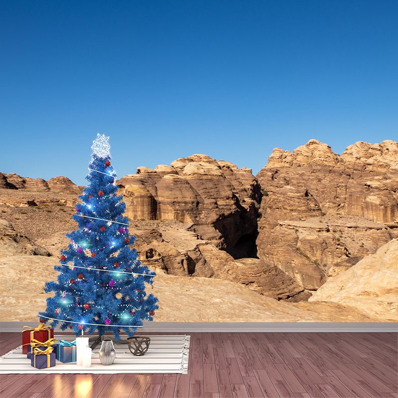 Desert Mural Wallpaper Horizontal Photography Style for Kitchen Bedroom Decor