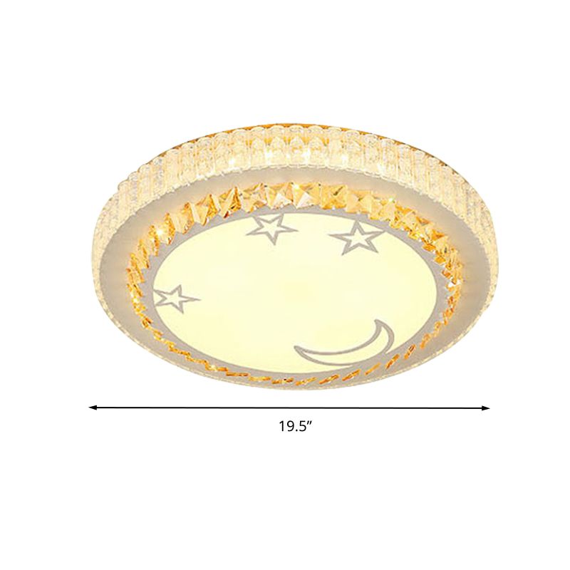 Lámpara LED de montaje empotrado de cristal estilo Simple estrella blanca/flor dormitorio cerca de la luz del techo