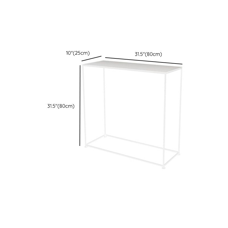 Rectangle Contemporary Console Accent Table Antique Finish Console Sofa Table in Metal