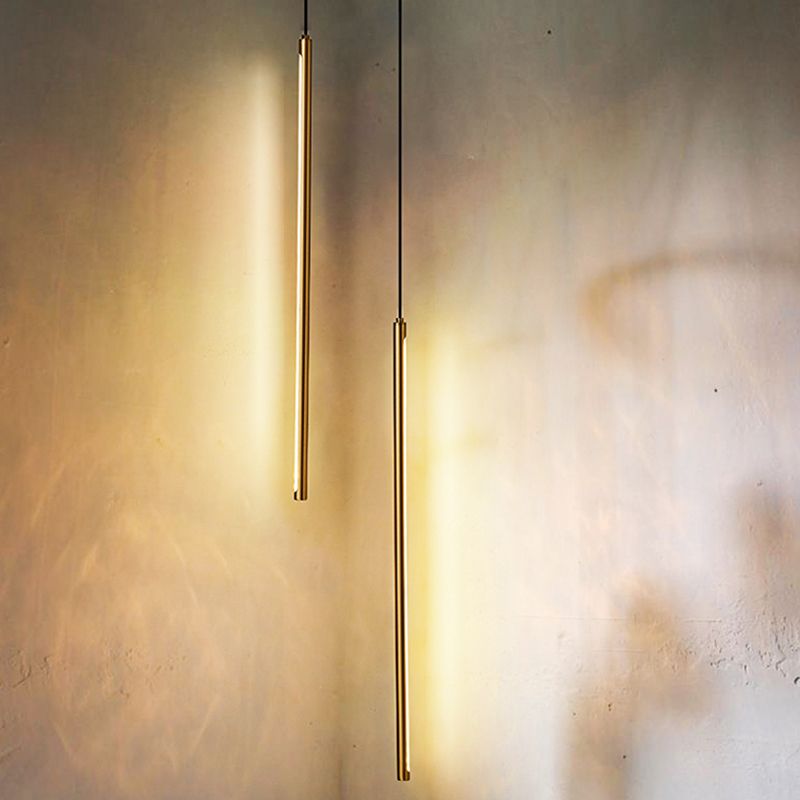 Minimalism Hanging Ceiling Light Metal Linear Ceiling Pendant Light for Bedroom