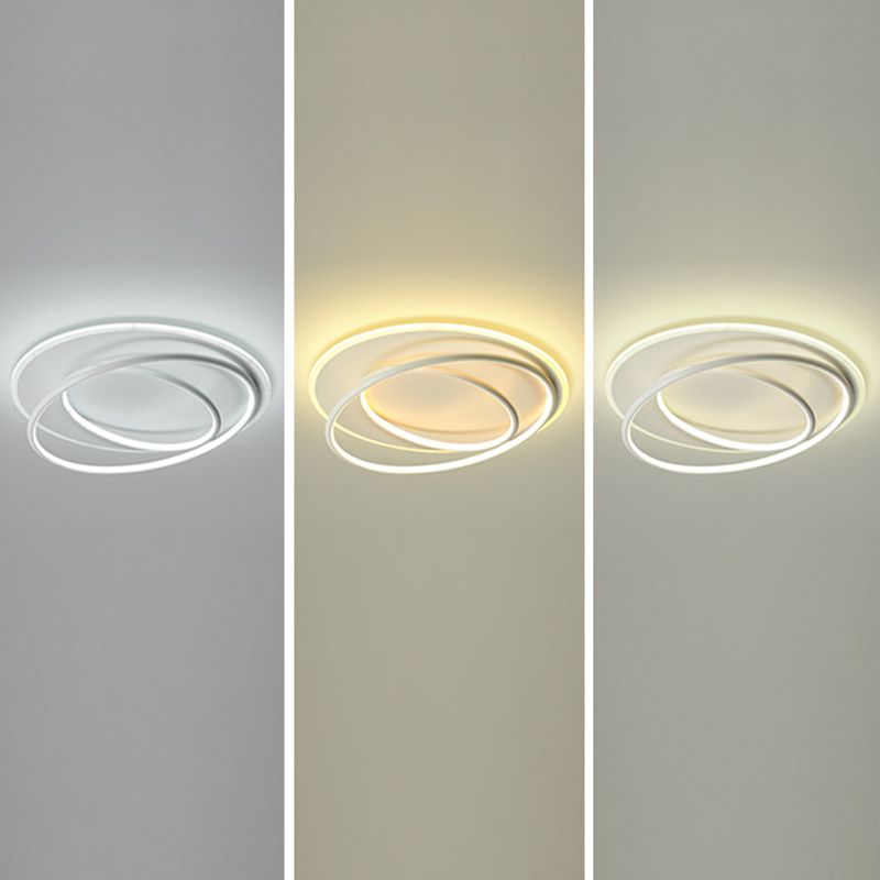Linear Iron LED Flush Mount Modern Style 3-Light Ceiling Light Fixture for Bedroom