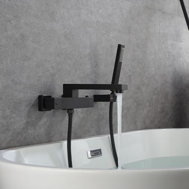 Modern Bathroom Faucet Wall Mounted Fixed Knob Handle Faucet Tub