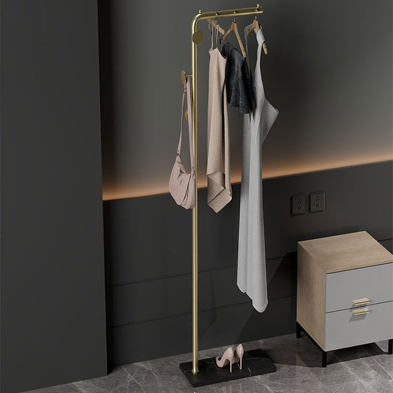 Modern Coat Rack Coat Hooks Metal Coat Rack with Marble Bottom