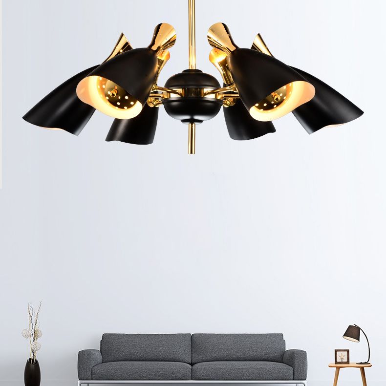 Gearceerde metalen kroonluchter verlichting hedendaagse stijl hanglamp lampje voor woonkamer