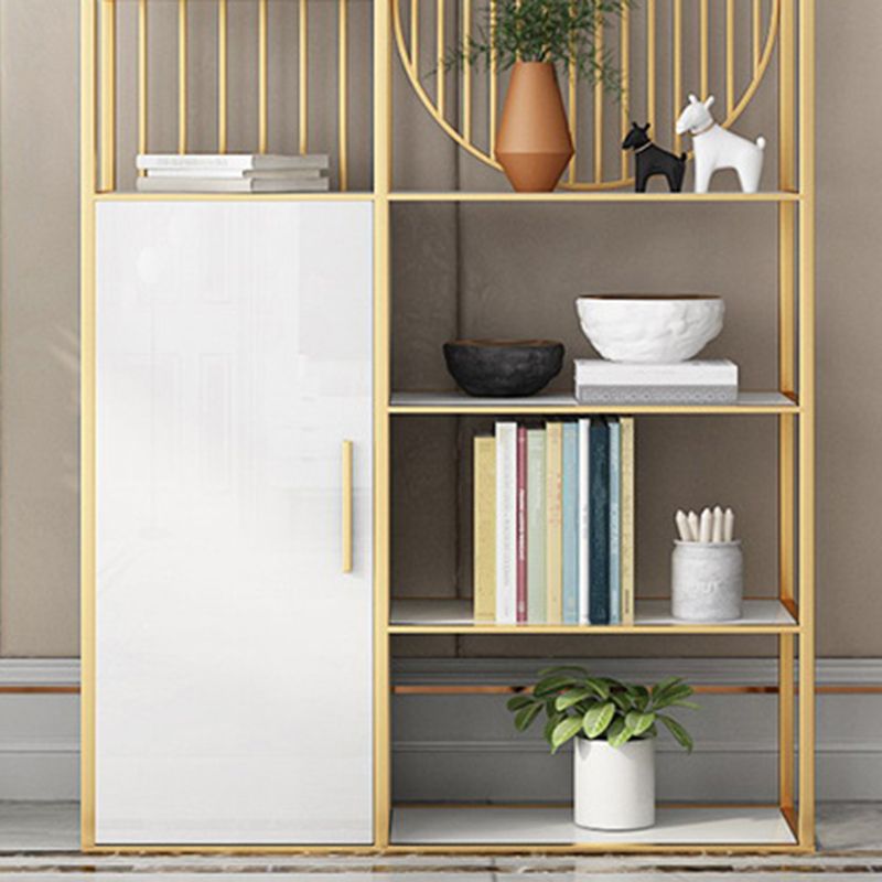 Glam Antique Finish Shelf Bookcase Etagere Bookshelf with Shelves