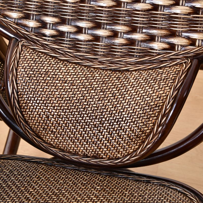 Modern Wicker Rocking Chair in Brown Rocker Chair for Living Room
