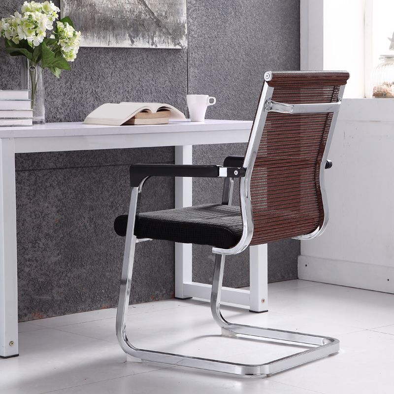 Modern Fixed Arms Office Chair Breathable AirGrid Desk Chair