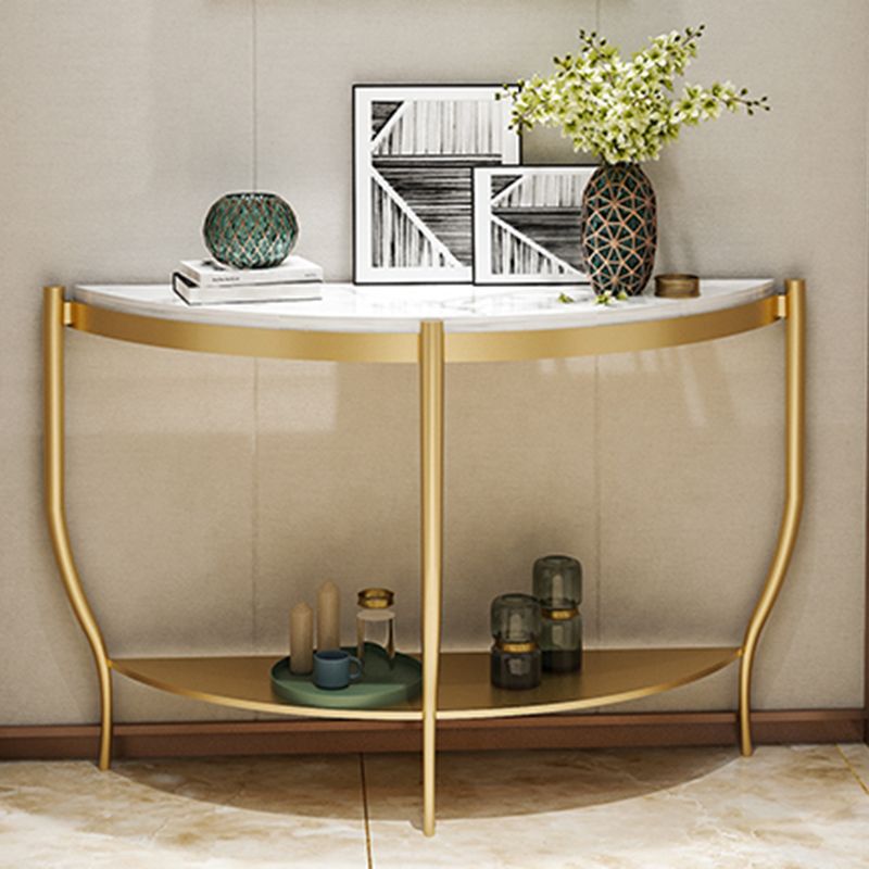 Glam Hall Console Table with 3 Legs 1-shelf Slate  Moon Console Table
