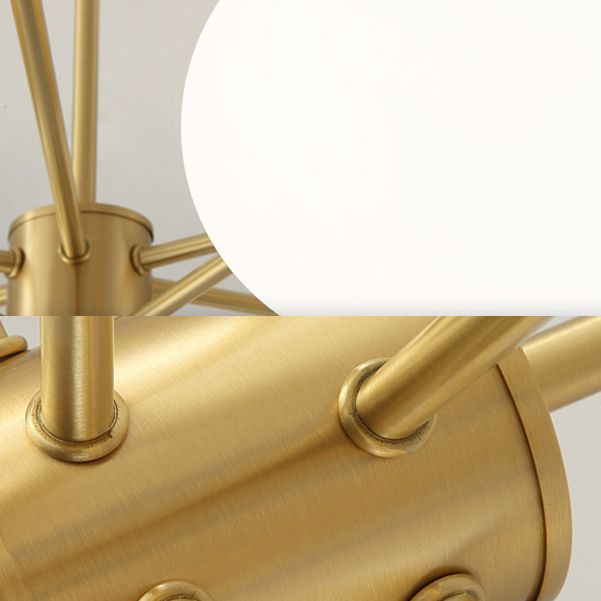 Globe kroonluchter verlichtingsarmaturen Designer Style Multi-Hoofd Suspension Light met witte glazen schaduw