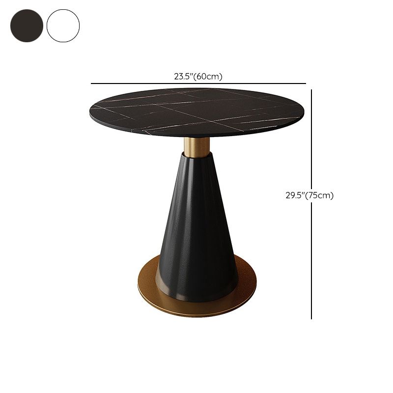 Traditional Luxury Round Indoor Table Sintered Stone Top Table for Kitchen