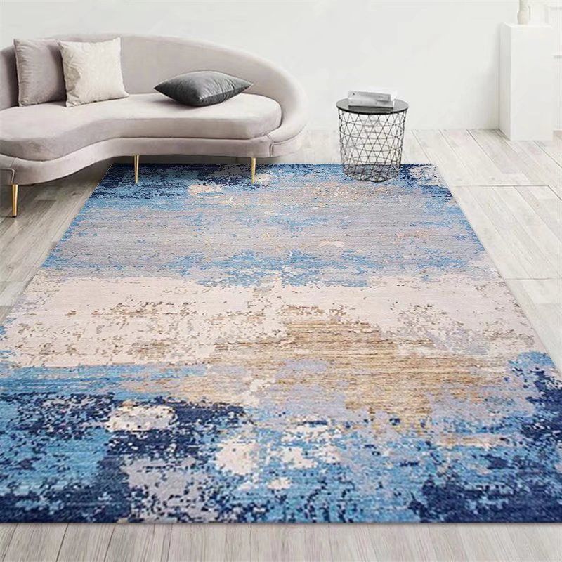 Abstract Rug Polyester Area Carpet Stain Resistant Indoor Rug for Home Decoration