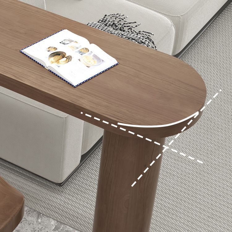 Modern Living Room Solid Wood Double pedestal Bar Dining Table