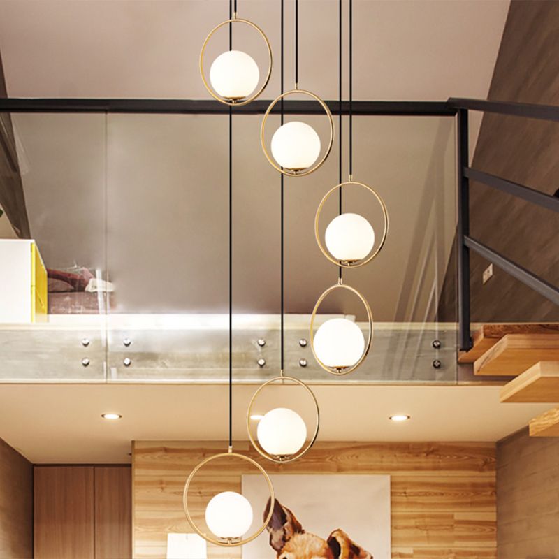 Lampada a soffitto a soffitto a soffitto a soffitto a soffitto contemporaneo con anello di alone in nero