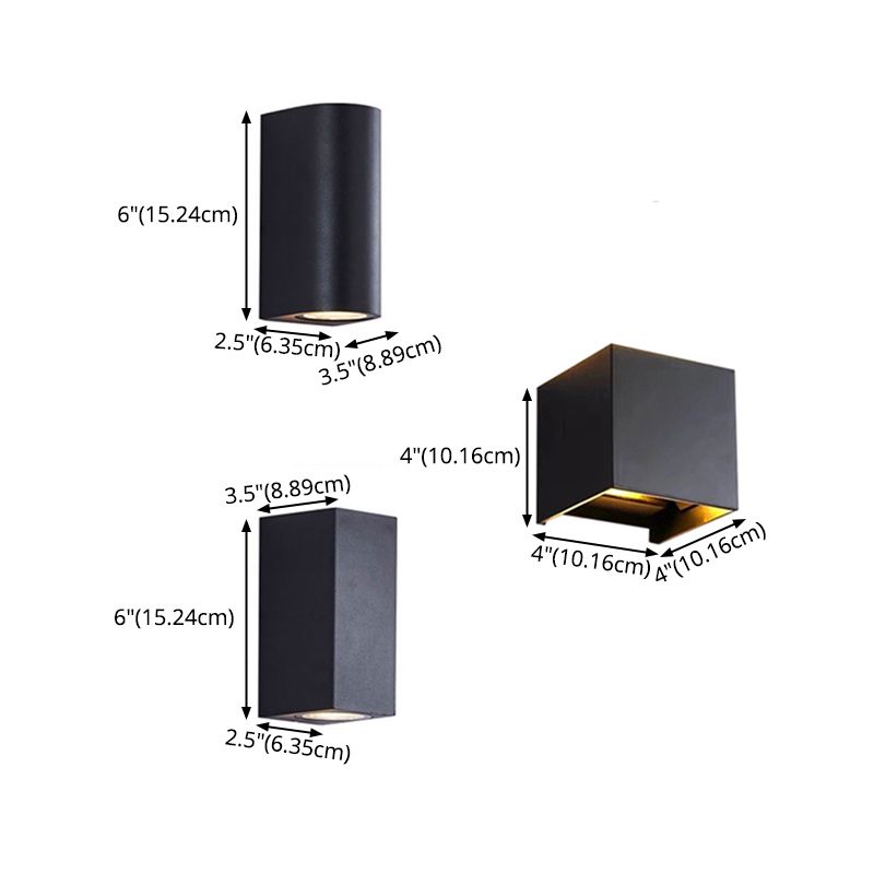 Schwarze geometrische Wandleuchte leichte moderne Stil 2 Leichter Aluminium-Lampe für den Outdoor