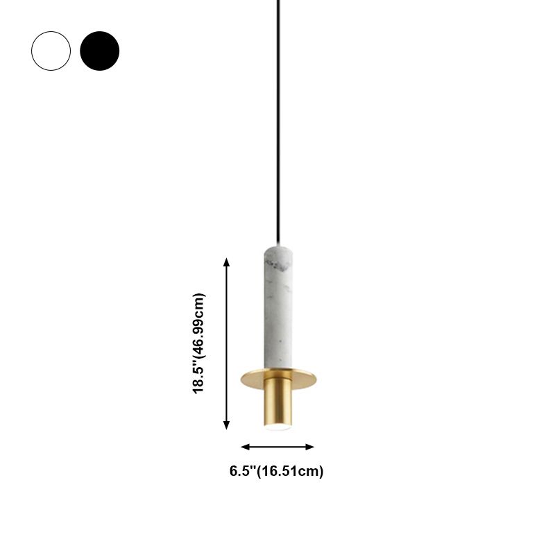 Stone Unique Shade Hanging Lights Modern Style 1 Light suspendu Mount Mount pour chambre à coucher