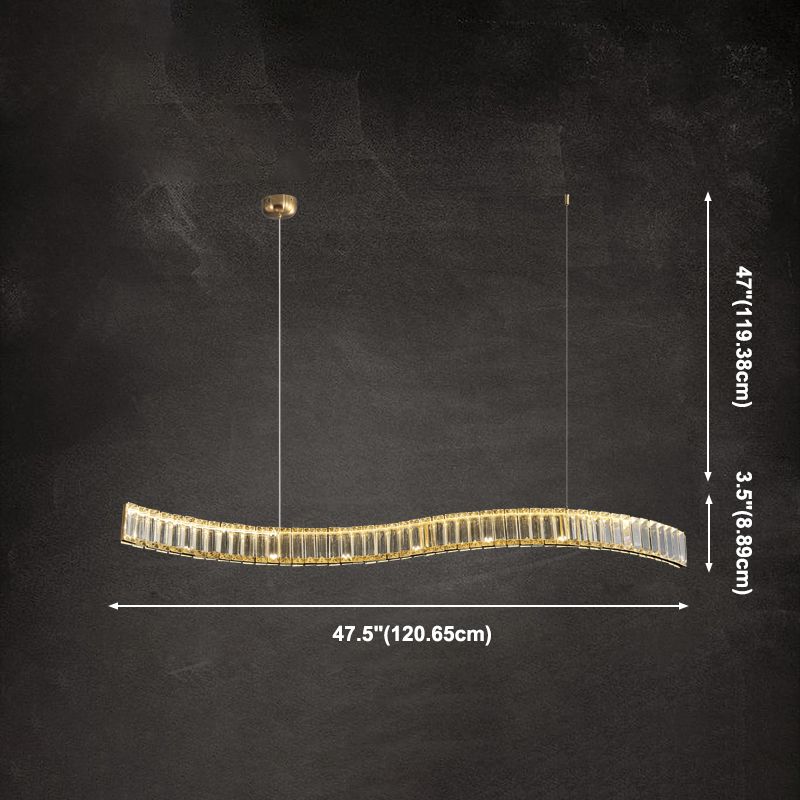 Modern Dining Chandelier Pendant Kitchen Dining Room Crystal Hanging Light Fixture