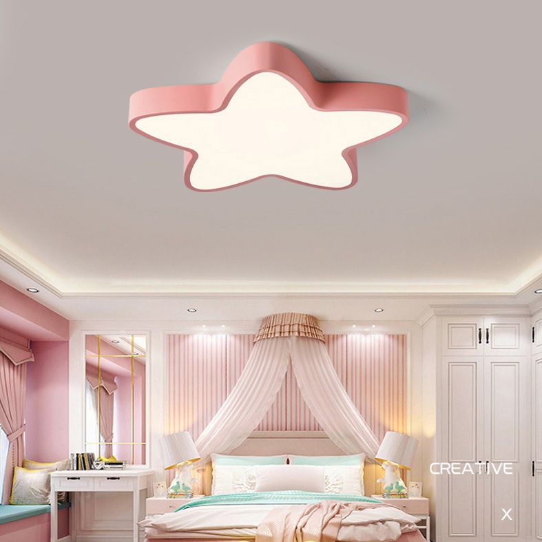 Plafonnier LED en fer forgé, plafonnier Macaron en acrylique de Style nordique moderne pour chambre à coucher