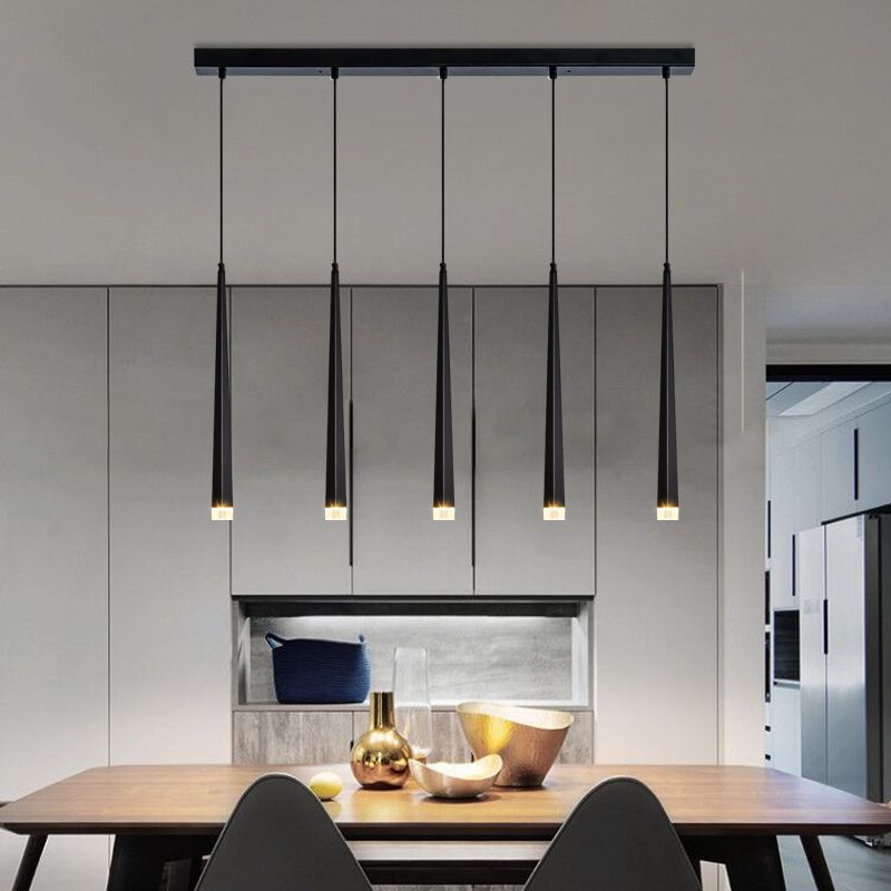 Geometry Shape Metal Hanging Lights Modern Style Hanging Light Fixtures in Black