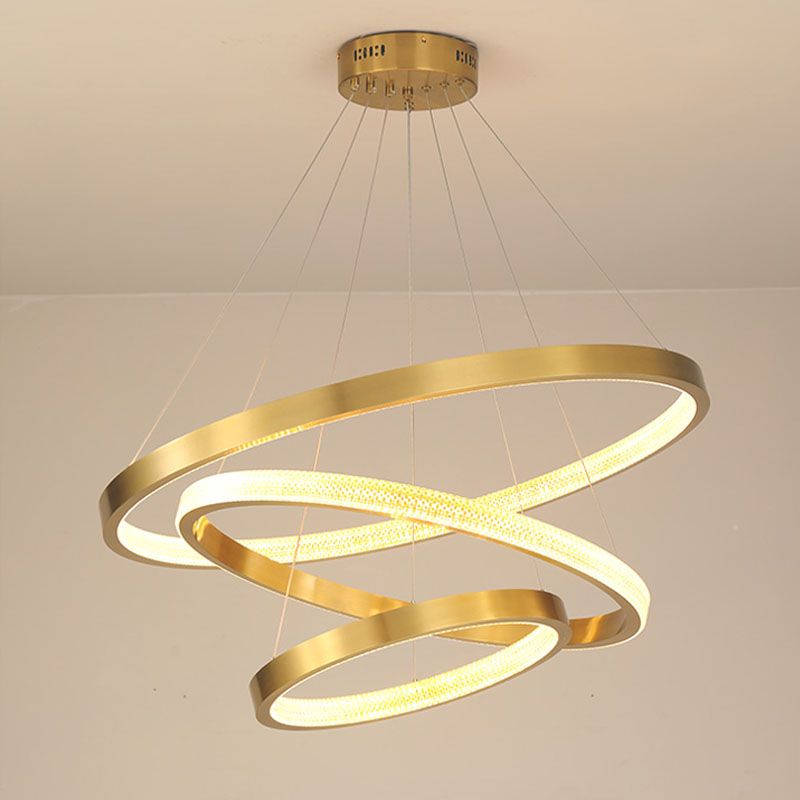 Moderner einfacher charakteristischer Stil LED Hängende Kronleuchter Licht für Wohnzimmer Esszimmertreppe