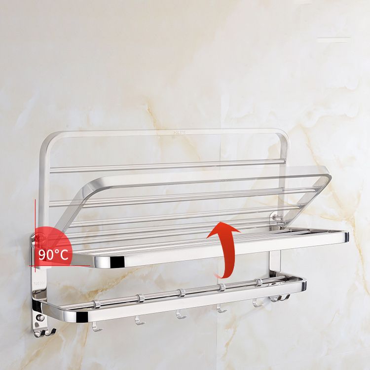 Contemporary Bath Hardware Set in Stainless Steel Chrome Robe Hooks/Towel Bar